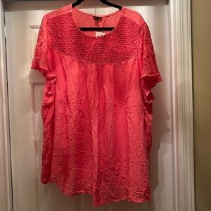 Torrid Coral Shirt Sleeve Shirt